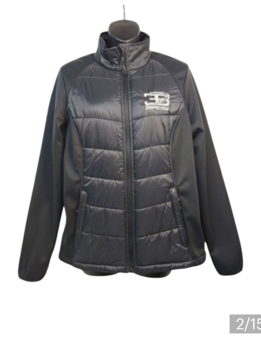 Port Authority Womens Puffer Jacket Black Zip Size M Lightweight Quilted Winter